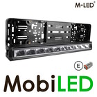 M-LED Support de plaque d'immatriculation M-LED avec barre LED et feu de position orange/blanc