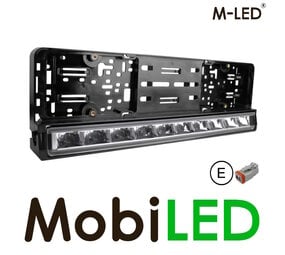 M-LED Plaque d'immatriculation avec barre LED noir