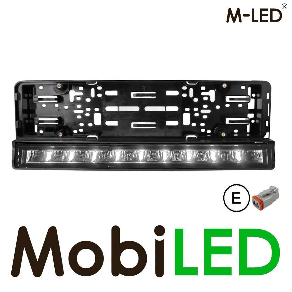 M-LED M-LED kentekenplaathouder met ledbar en amber/wit positielicht M-LED M-LED kentekenplaathouder met ledbar en amber/wit positielicht