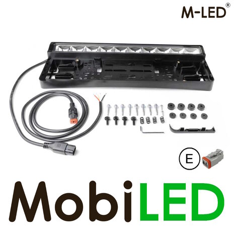 M-LED M-LED kentekenplaathouder met ledbar en amber/wit positielicht M-LED M-LED kentekenplaathouder met ledbar en amber/wit positielicht