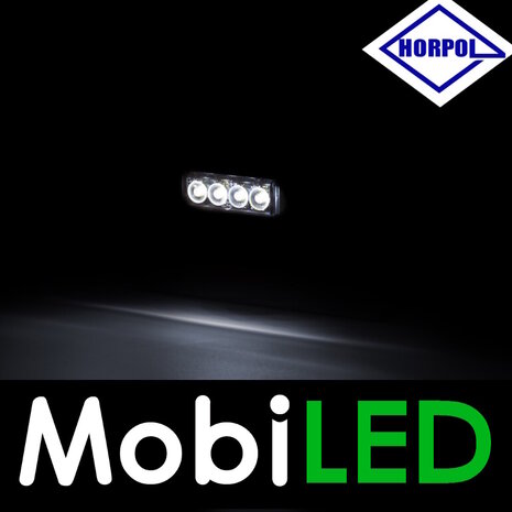 HORPOL Markering slim line 4 leds wit graphite 12-24 volt E-keur