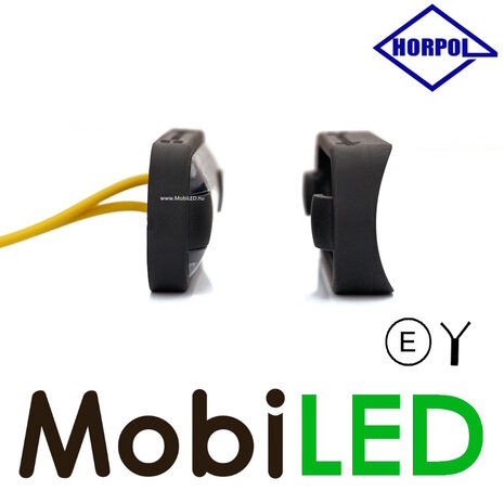HORPOL Horpol Markering slim line 4 leds  amber graphite 12-24 volt E-keur