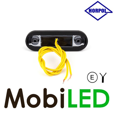 HORPOL Horpol Markering slim line 4 leds  amber graphite 12-24 volt E-keur
