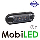 HORPOL Horpol Markering slim line 4 leds  amber graphite 12-24 volt E-keur