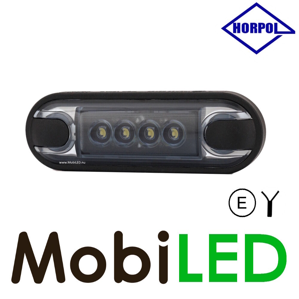 HORPOL Marking Slim line 4 LEDs Graphite amber 12-24 volts E-mark