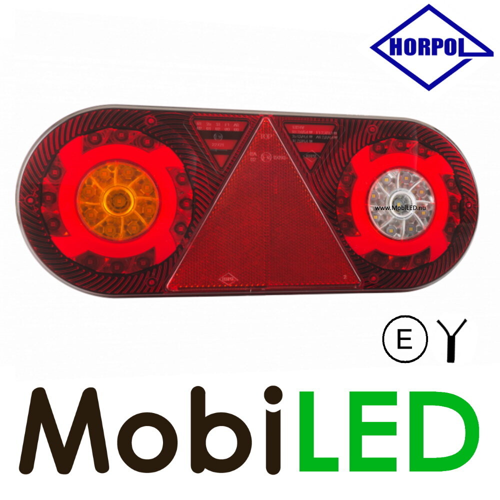 HORPOL Set Oval trailer rear lights  Stella E-mark