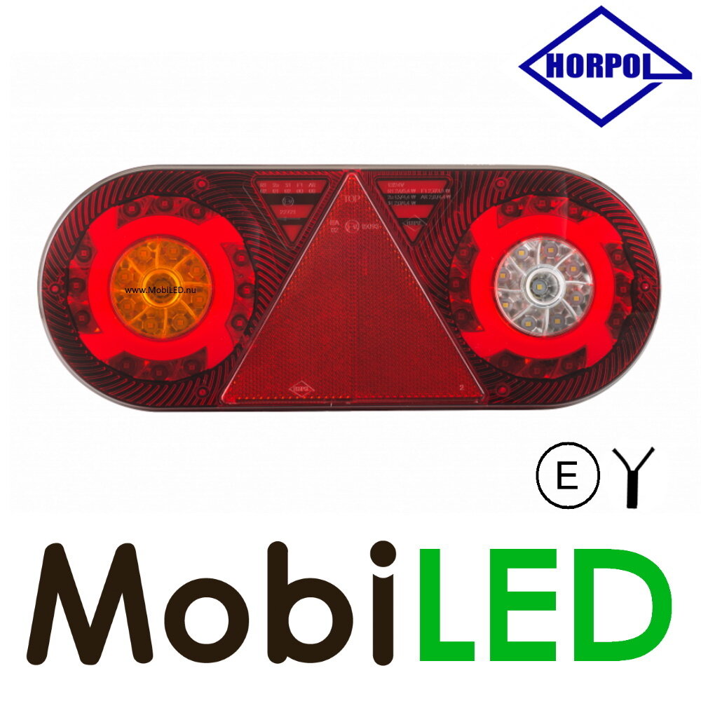 HORPOL Set Oval trailer rear lights  Stella E-mark