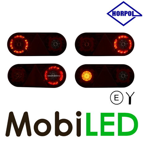 HORPOL Set Oval trailer rear lights  Stella E-mark