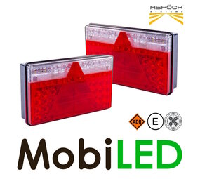 Aspöck Set MultiLed II Rear lights 5 functions reflector