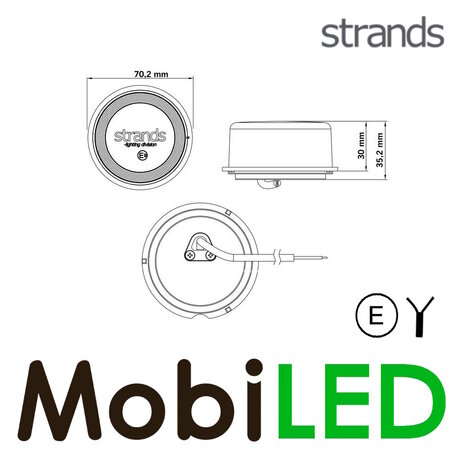 Strands Strands FOR9T GEO Feu de position Rouge E-marque