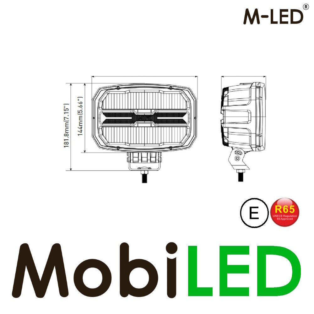 M-LED M-LED projecteur loin ambre-jaune-blanc et flash E-mark