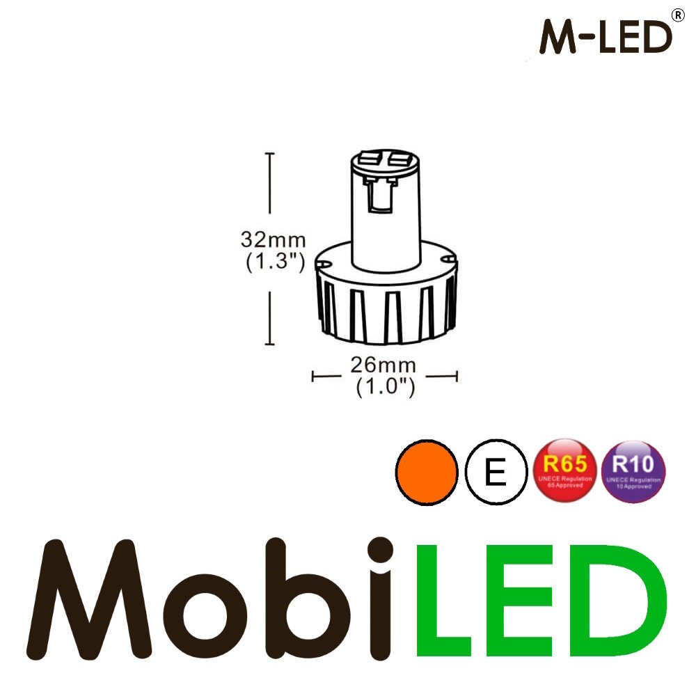 M-LED M-LED Undercover flash montage encastré / en saillie ambre E-marque