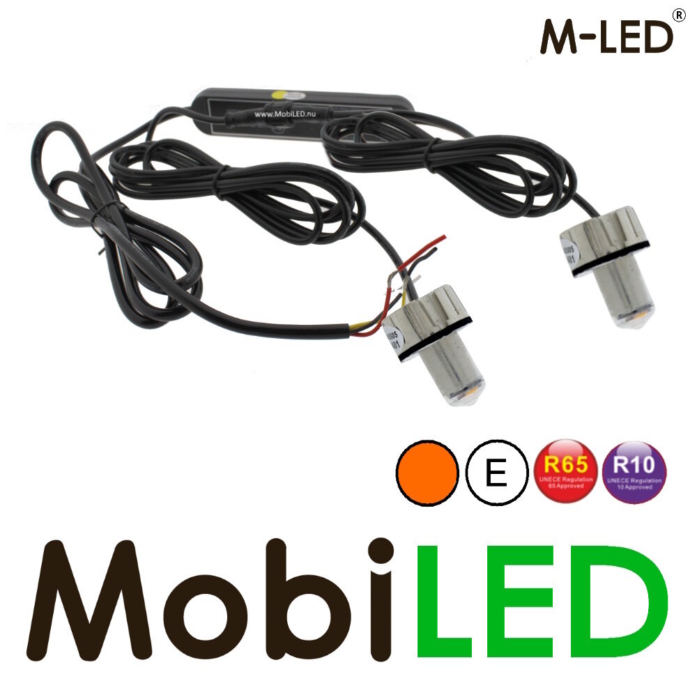 M-LED M-LED 2 Undercover inbouw/opbouw  flitsers amber E-keur