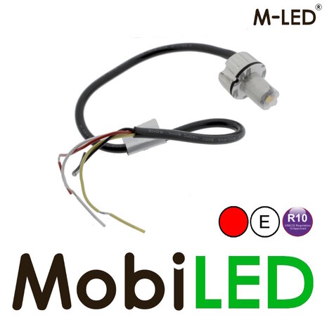 M-LED M-LED Undercover clignotant montage encastré / en saillie rouge E-mark