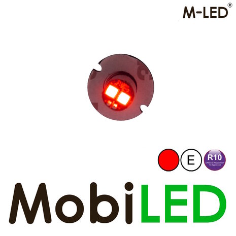 M-LED M-LED Undercover clignotant montage encastré / en saillie rouge E-mark