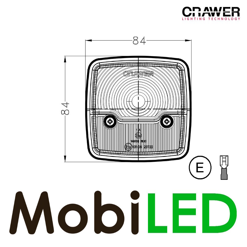 Crawer CRAWER Position and indicator light square E-mark Crawer CRAWER Position and indicator light square E-mark