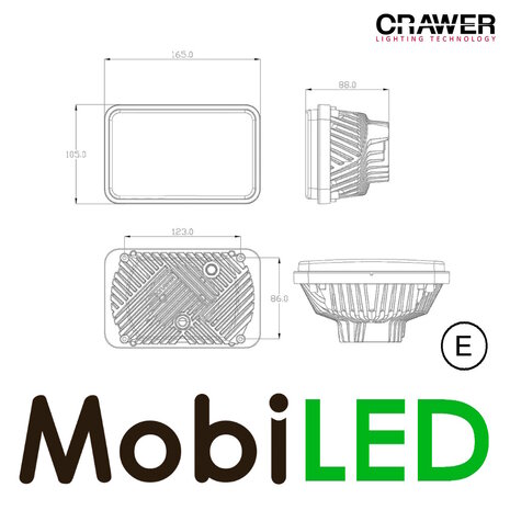 Crawer ZA3004 montage beugels met 2 koplampen CR-3024