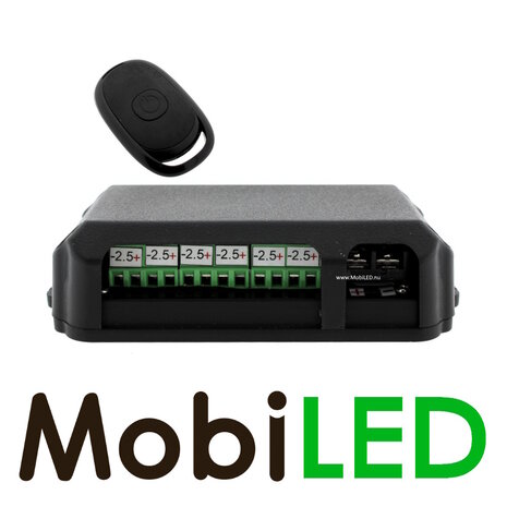 LED control box, 10-30V, 6 uitgangen, 15A, 180W LED control box, 10-30V, 6 uitgangen, 15A, 180W