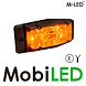 M-LED M-LED Aero Twin Feu de position brûleur double ambre/blanc lentille dark