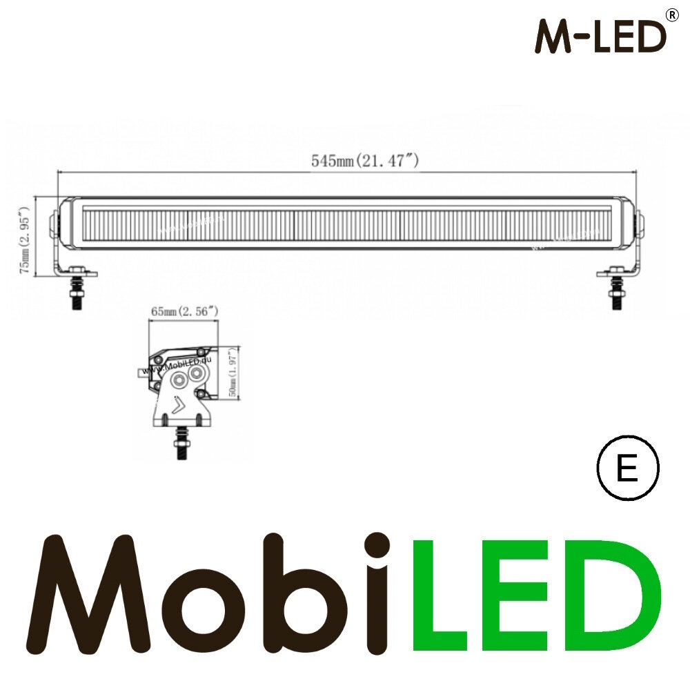 M-LED M-LED Gladiator white/amber/yellow position light 22"/54.5 cm E-mark M-LED M-LED Gladiator white/amber/yellow position light 22"/54.5 cm E-mark