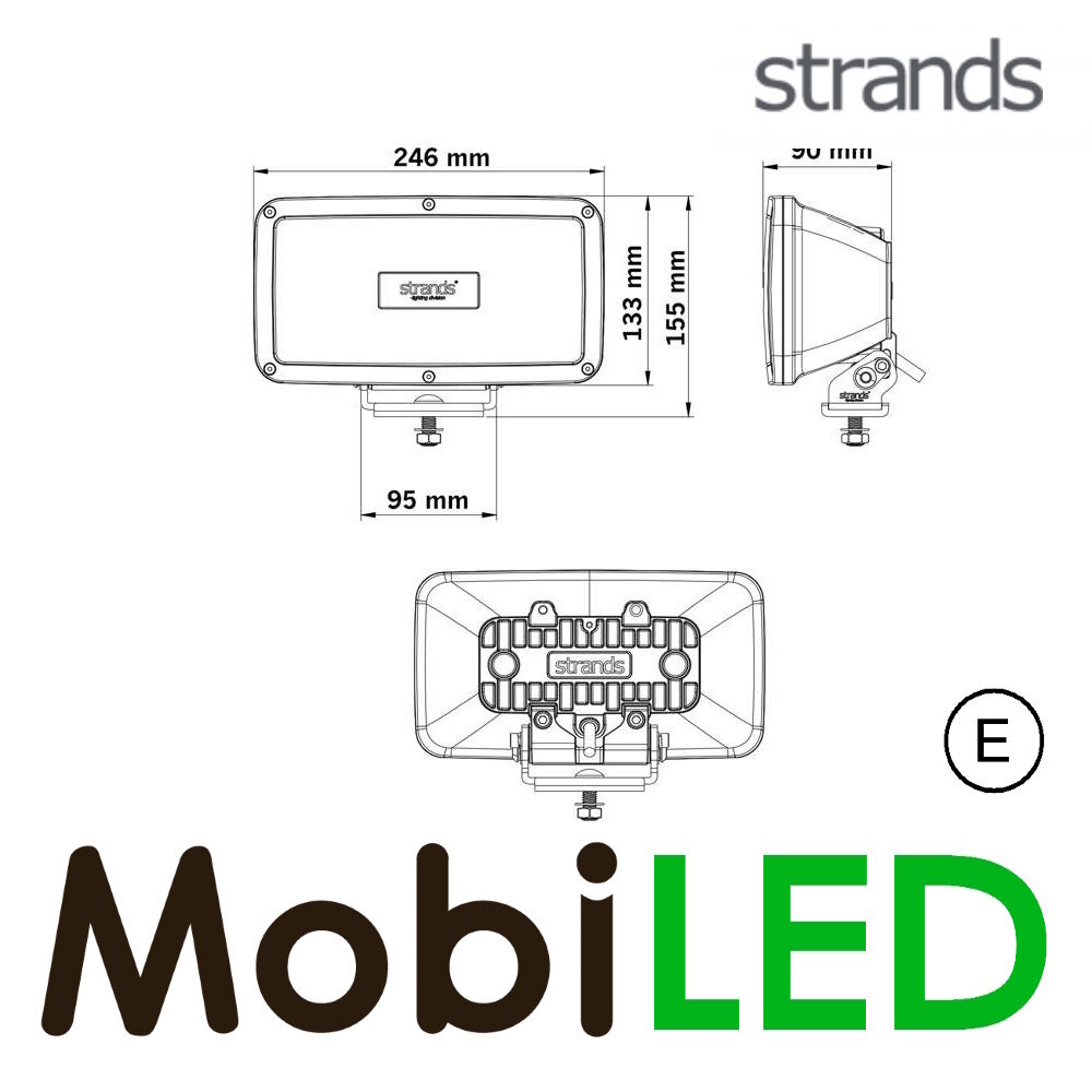 Strands Strands IZE LED OG REX spotlight warm amber/white position light E-mark Strands Strands IZE LED OG REX spotlight warm amber/white position light E-mark