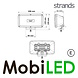Strands Strands IZE LED OG REX spotlight warm amber/white position light E-mark Strands Strands IZE LED OG REX spotlight warm amber/white position light E-mark
