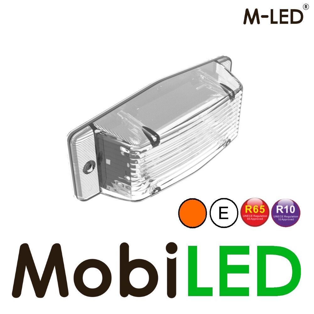 M-LED M-LED Dubbelbrander met flitser klassieke stijl transparante lens