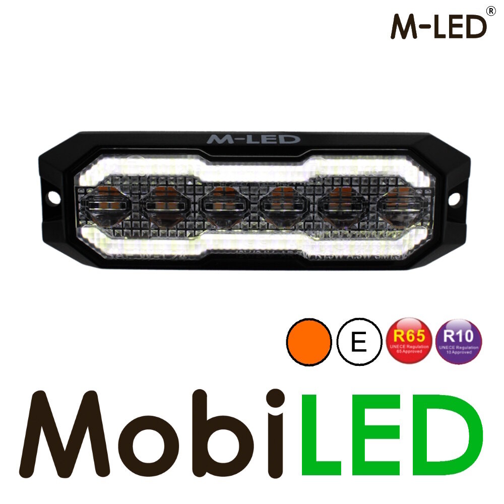 M-LED M-LED Flash ambre avec anneau Halo ambre/blanc smoke E-marque M-LED M-LED Flash ambre avec anneau Halo ambre/blanc smoke E-marque