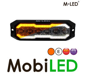 M-LED Flitser met amber/wit Halo ring amber M-LED Flitser met amber/wit Halo ring amber