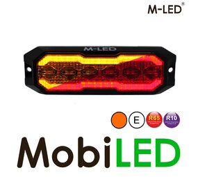 M-LED Flitser met amber/rood Halo ring amber M-LED Flitser met amber/rood Halo ring amber