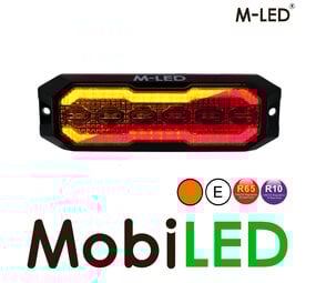 M-LED M-LED Flitser amber met Halo ring amber/rood