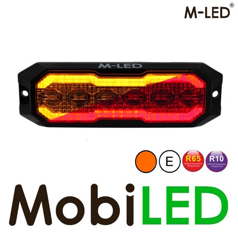M-LED M-LED Clignotant ambre avec anneau Halo ambre/rouge smoke E-marque