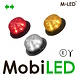 M-LED M-LED Deense lamp Dark Look wit/geel/rood met richtingaanwijzer E-keur