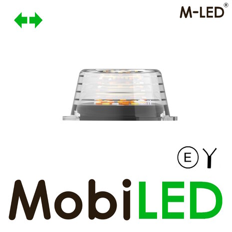 M-LED M-LED Deense lamp Clear Look wit/geel/rood met richtingaanwijzer E-keur
