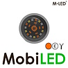 M-LED M-LED Deense lamp Dark Look met amber flitser Wit E-keur M-LED M-LED Deense lamp Dark Look met amber flitser Wit E-keur