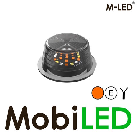 M-LED M-LED Deense lamp Dark Look met amber flitser Wit E-keur