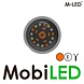 M-LED M-LED Danish lamp Dark Look with amber strobe Red E-mark