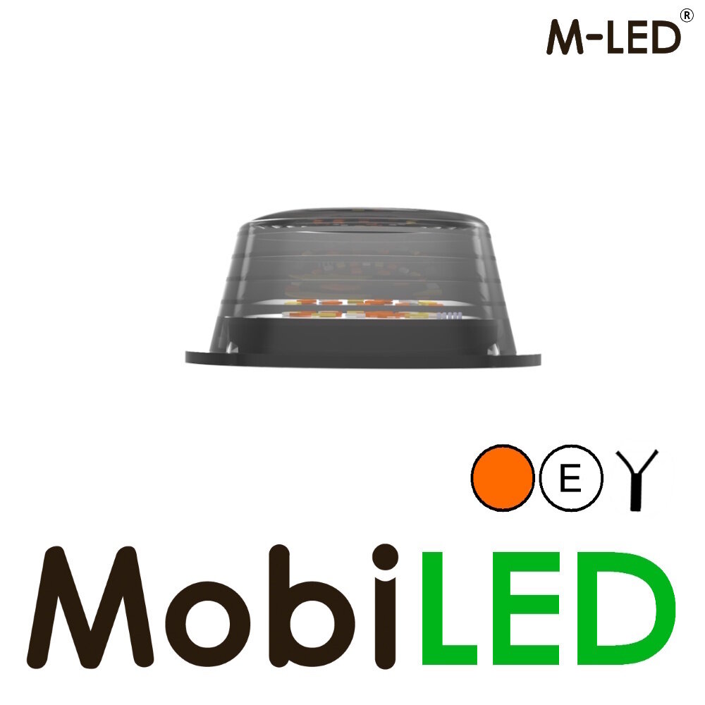 M-LED M-LED Deense lamp Dark Look met amber flitser Rood E-keur