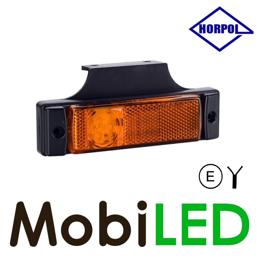 HORPOL Horpol Markeringslicht amber rechthoek met reflector 12-24 volt E-keur HORPOL Horpol Markeringslicht amber rechthoek met reflector 12-24 volt E-keur