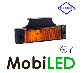 HORPOL Marker light rectangular with reflector Amber 12-24V