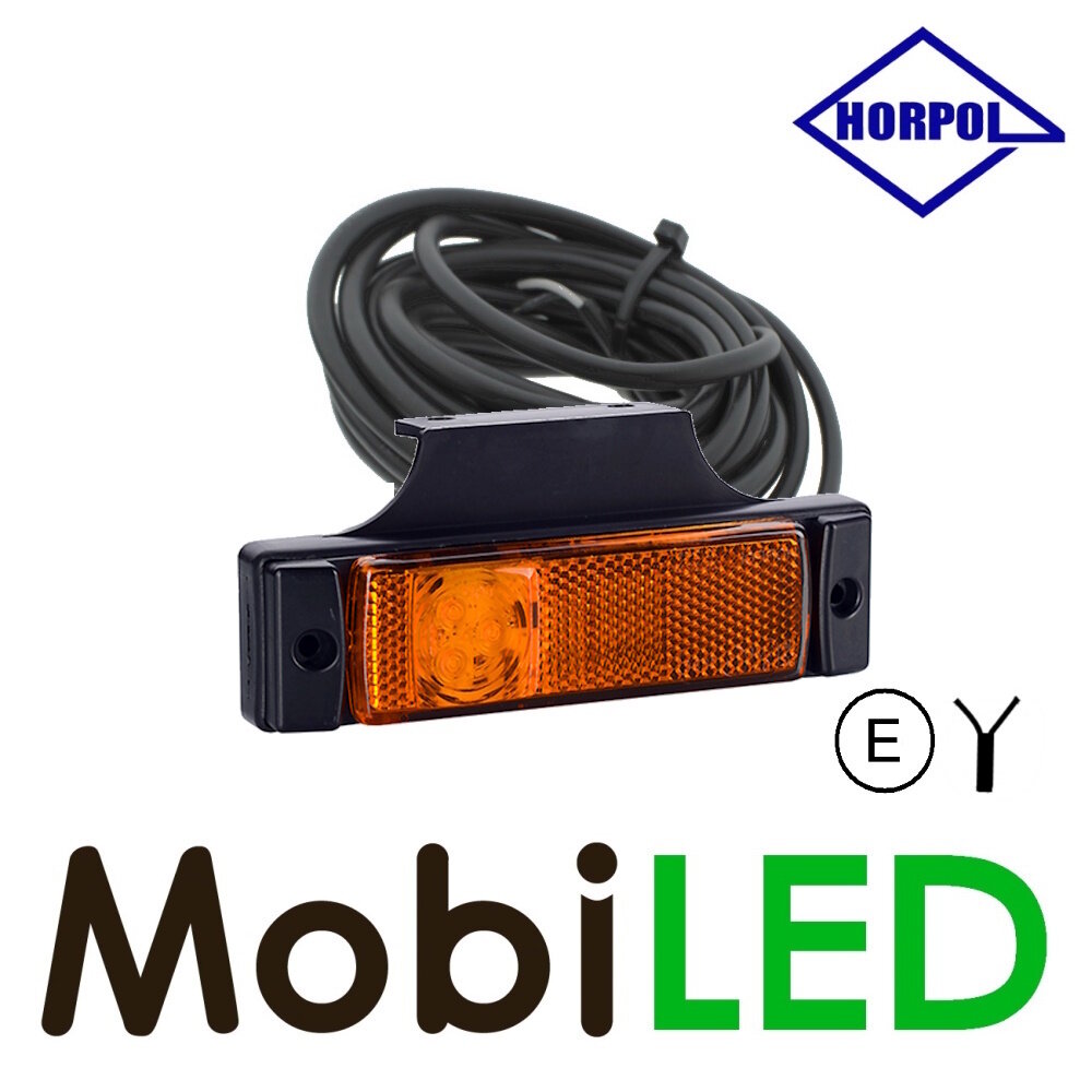 HORPOL Horpol Marker light amber with reflector 5m cable 12-24 volts E-mark
