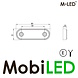M-LED M-LED Classic sidemarker 2 LEDs amber dark look E-mark