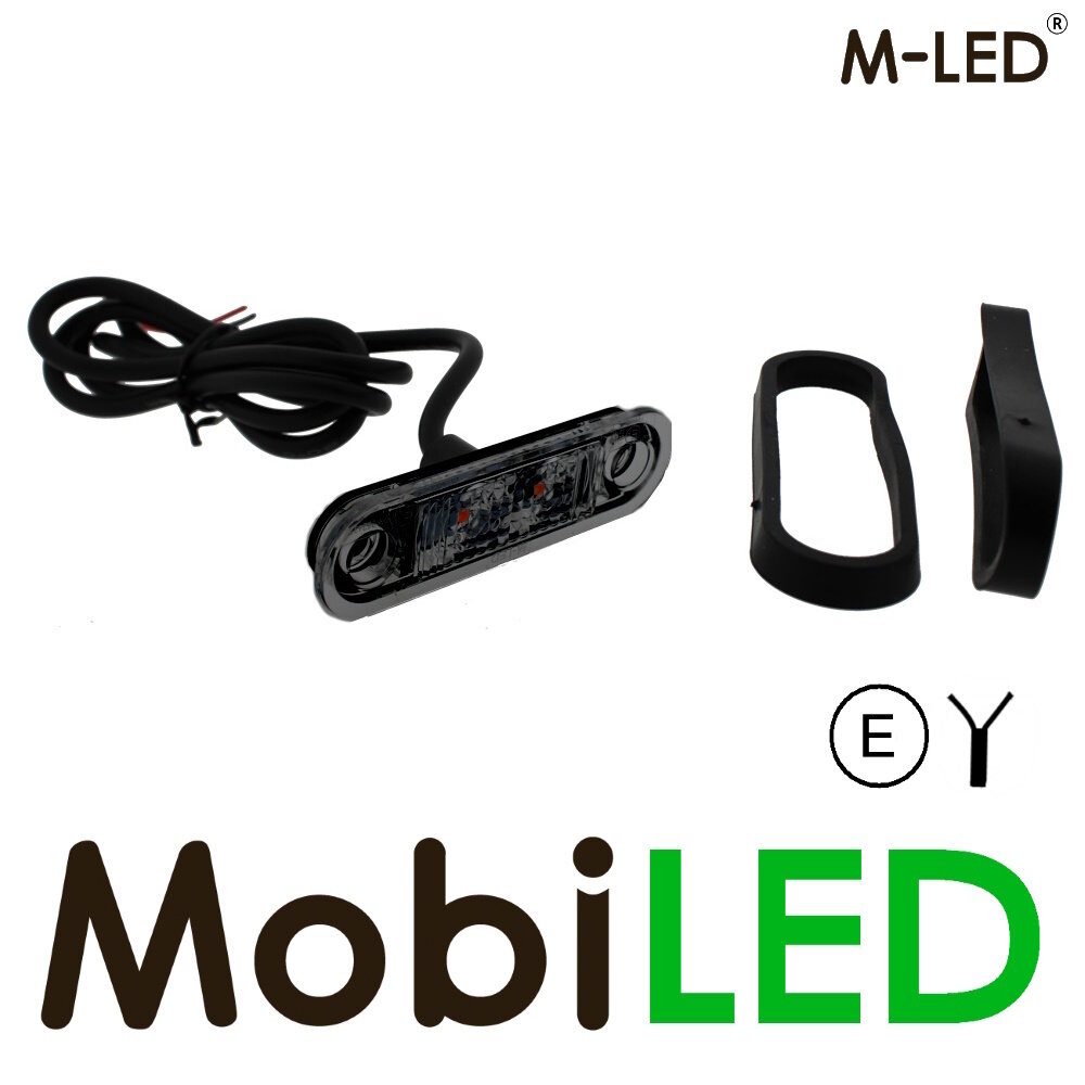 M-LED M-LED Classic 2 leds markering rood dark look E-keur