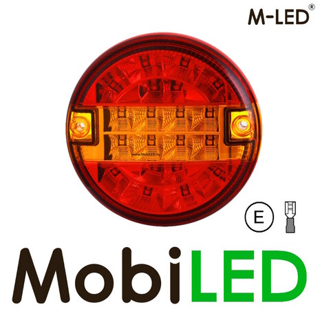 M-LED M-LED Hamburger rond achterlicht dik 3 functies E-keur