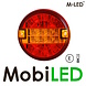 M-LED M-LED Hamburger rond achterlicht dik 3 functies E-keur