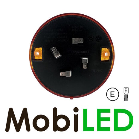 Hamburger Rear light thick E-mark 10-30 volts 3 functions