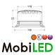 Zwaailamp / flitslamp dark lens vaste montage E-keur Zwaailamp / flitslamp dark lens vaste montage E-keur