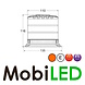 Zwaailamp / flitslamp dark lens vaste montage E-keur