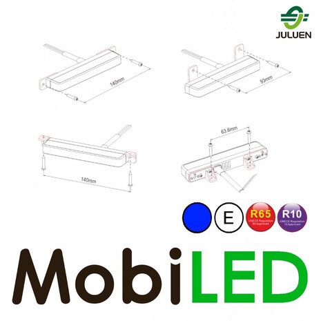Juluen Edge-Saber clignotant ultra étroit bleu