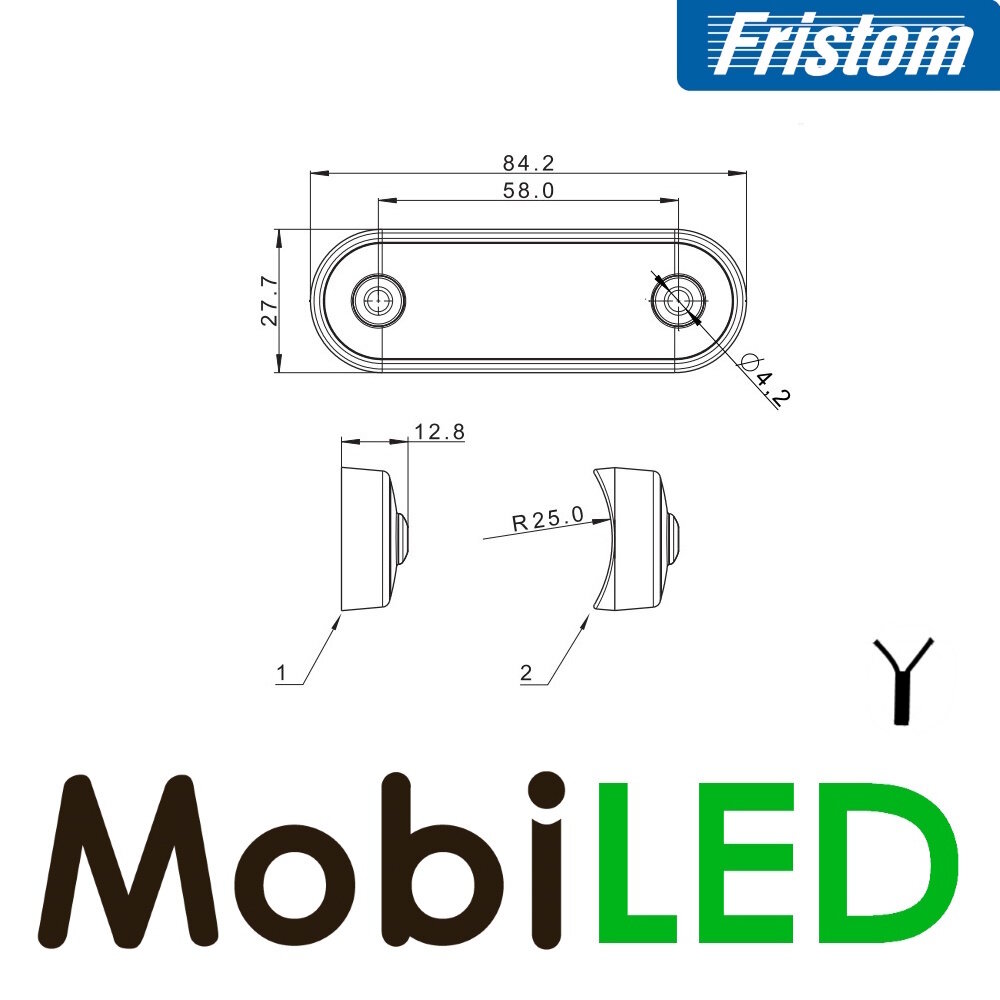 Fristom Fristom side marking blue dark look